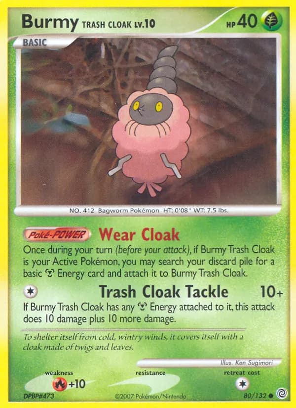 Burmy Trash Cloak card in English