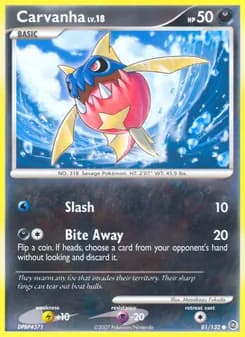 Carvanha card in English