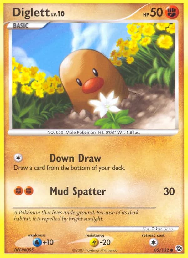 Diglett card in English