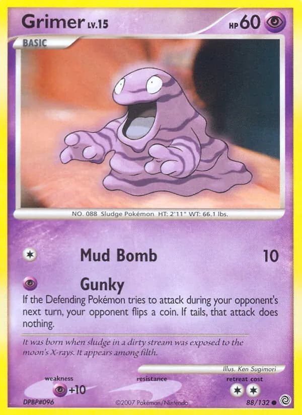 Grimer card in English