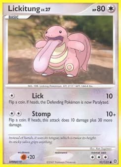Lickitung card in English