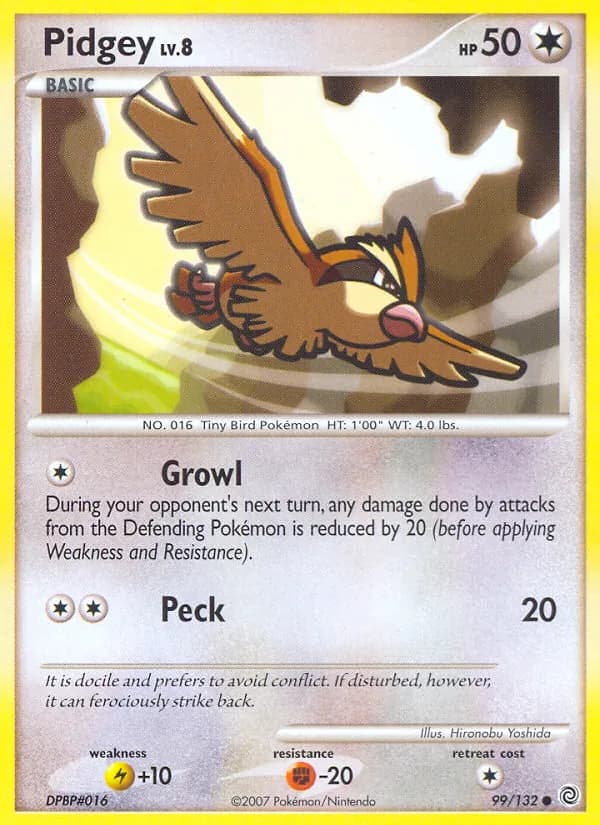 Pidgey card in English