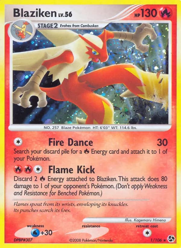 Blaziken card in English