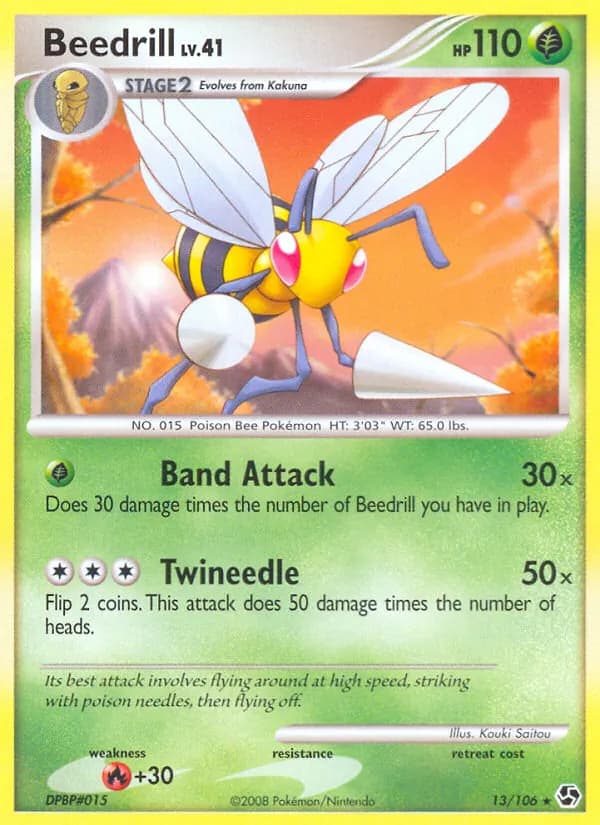 Beedrill card in English
