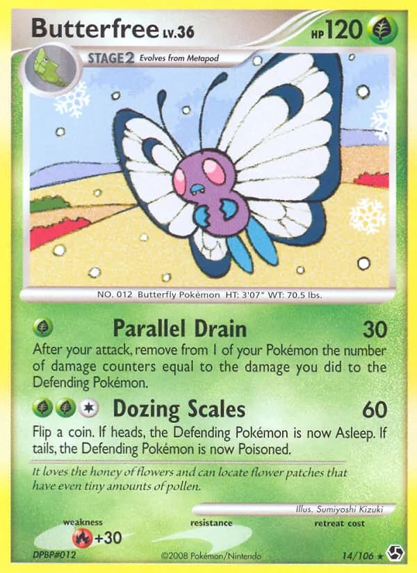 Butterfree card in English