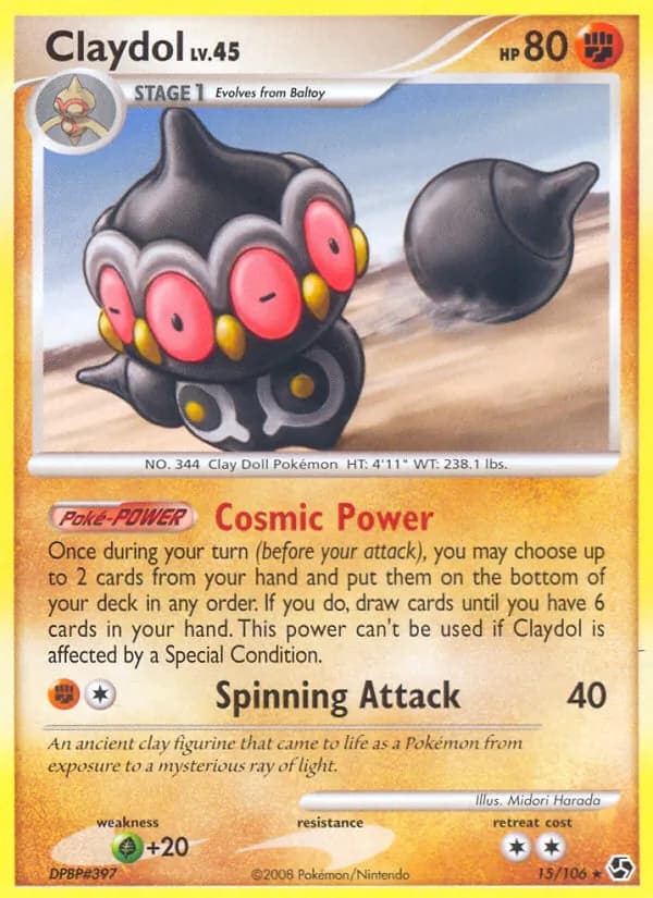 Claydol card in English