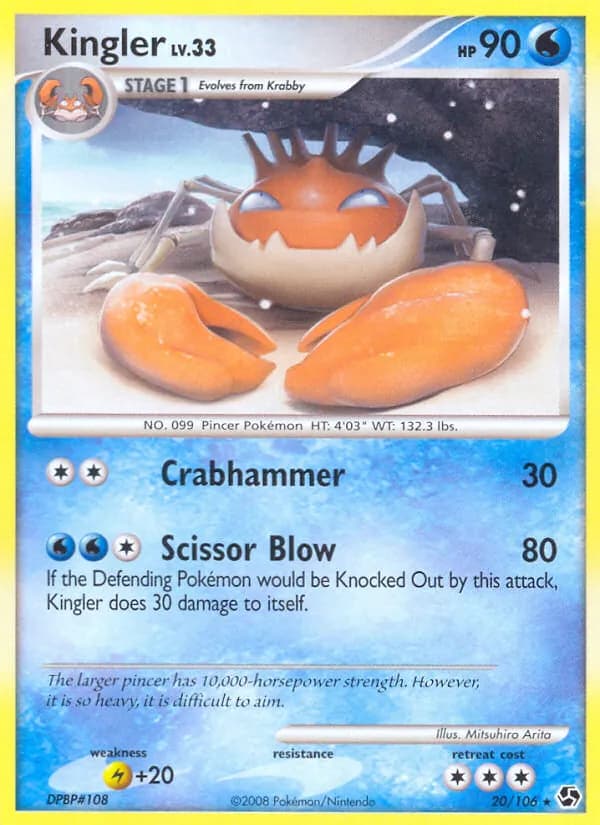 Kingler card in English