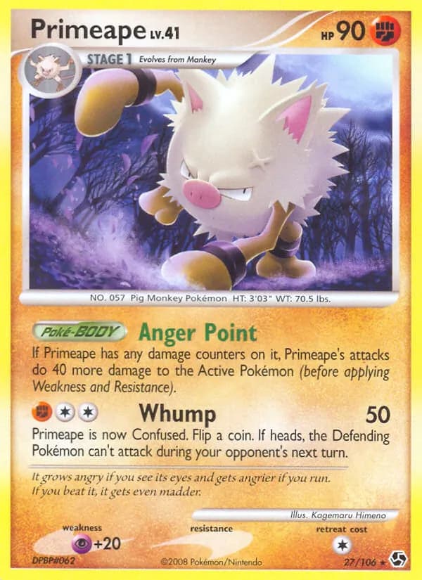 Primeape card in English