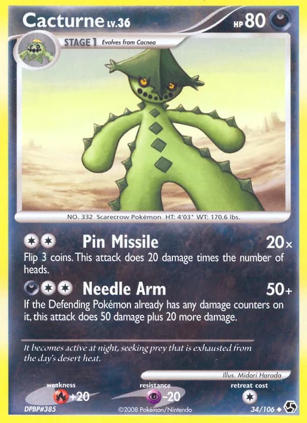 Cacturne card in English