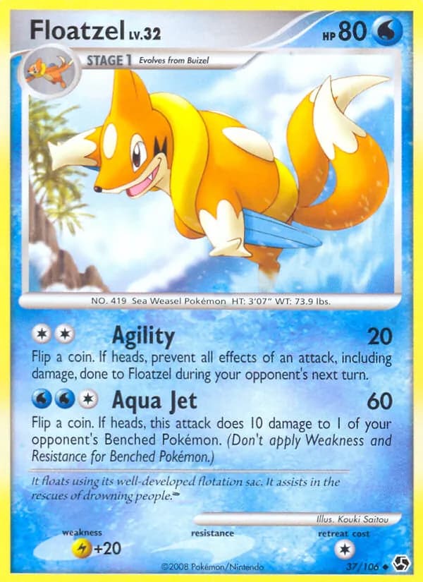 Floatzel card in English