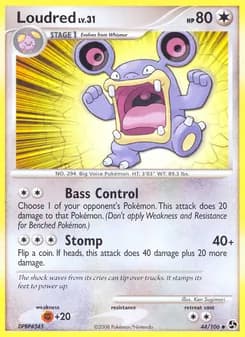 Loudred card in English