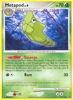Metapod card in English