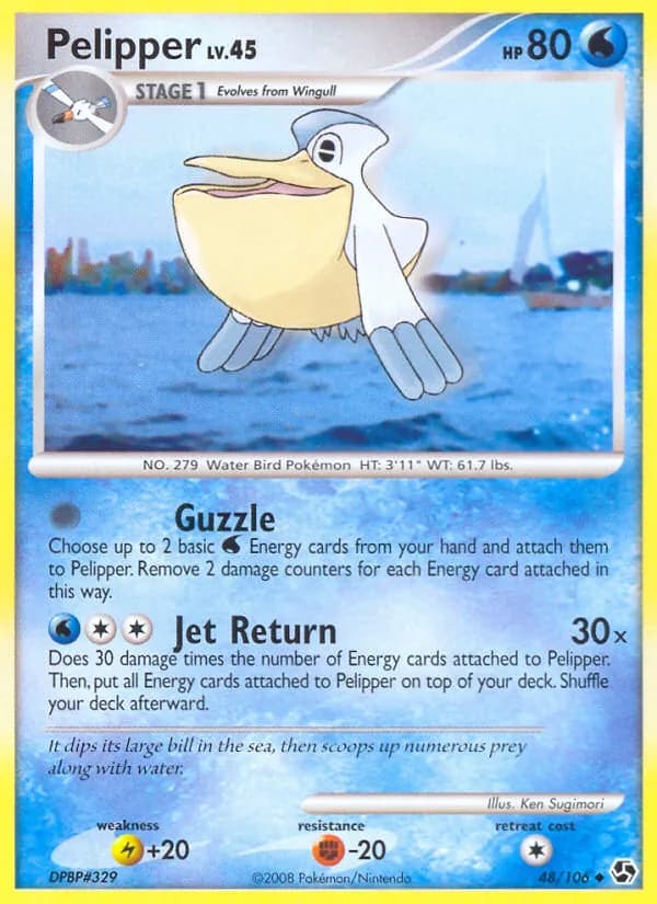 Pelipper card in English