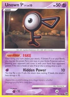 Unown F card in English
