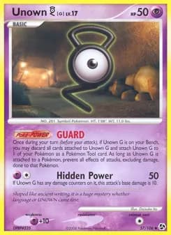 Unown G card in English