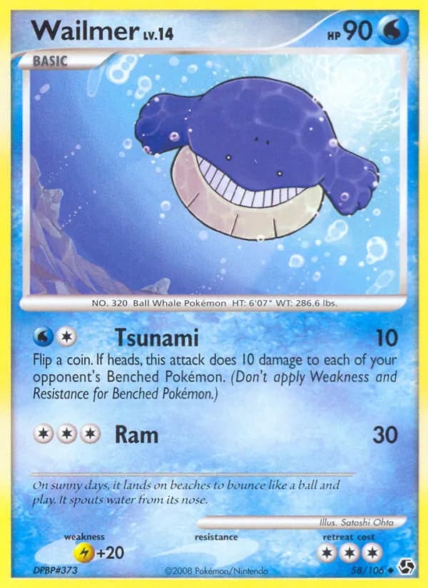 Wailmer card in English