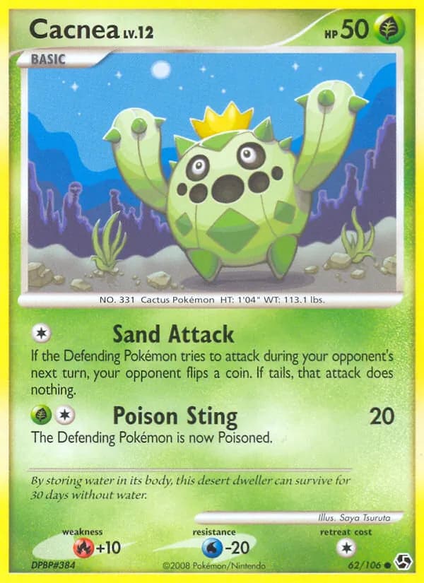 Cacnea card in English