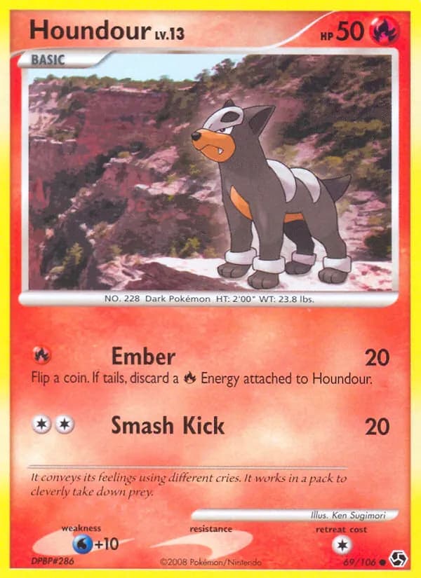 Houndour card in English
