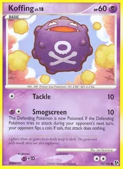 Koffing card in English