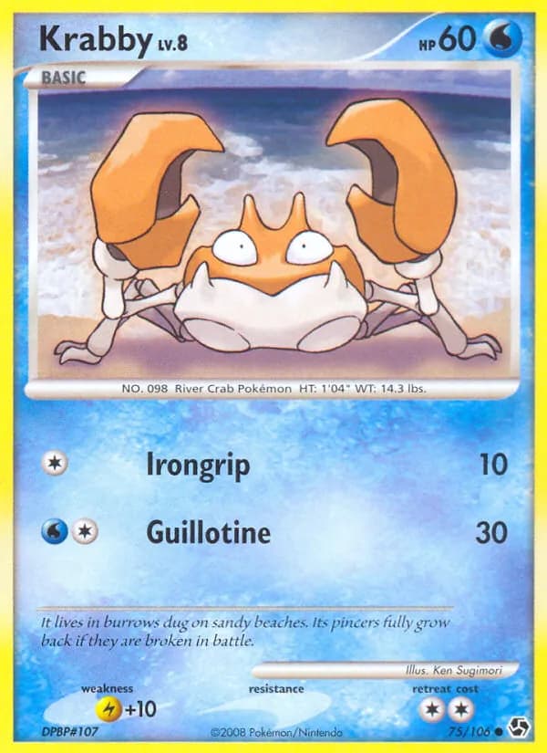 Krabby card in English