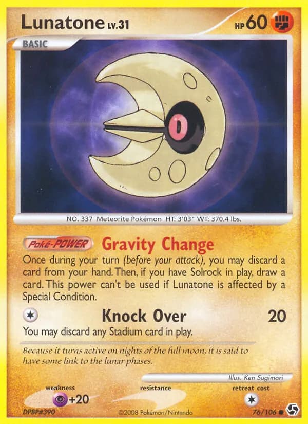 Lunatone card in English