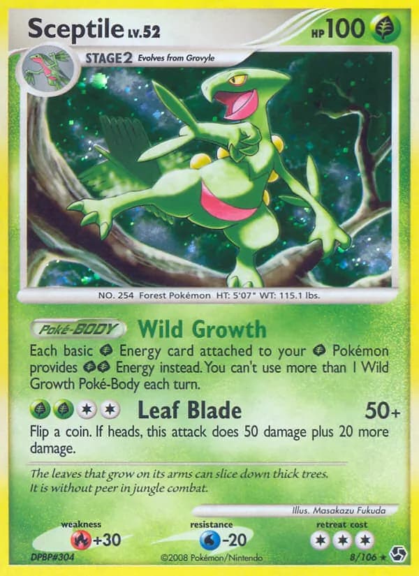 Sceptile card in English