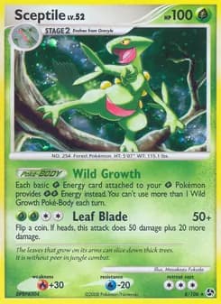 Sceptile card in English