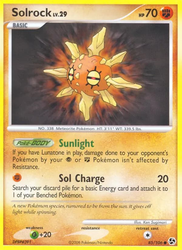 Solrock card in English