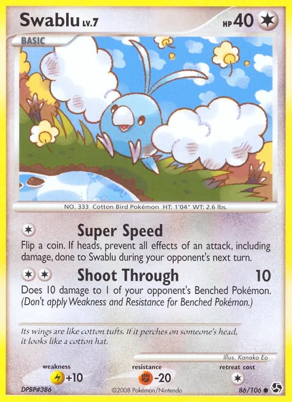 Swablu card in English