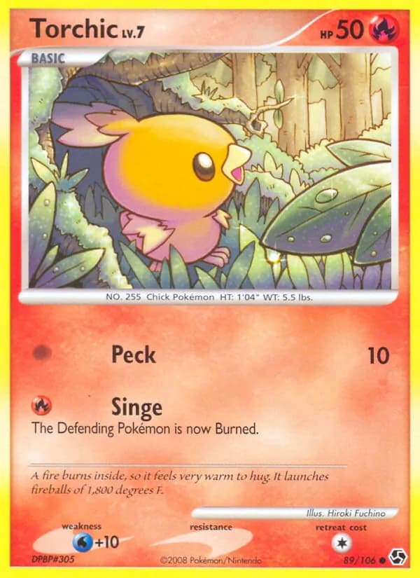 Torchic card in English