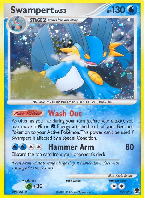 Swampert card in English