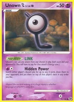 Unown L card in English