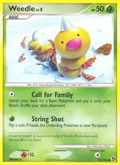 Weedle card in English
