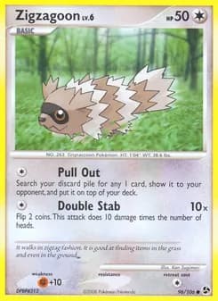 Zigzagoon card in English