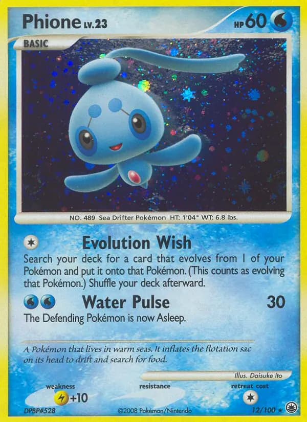 Phione card in English