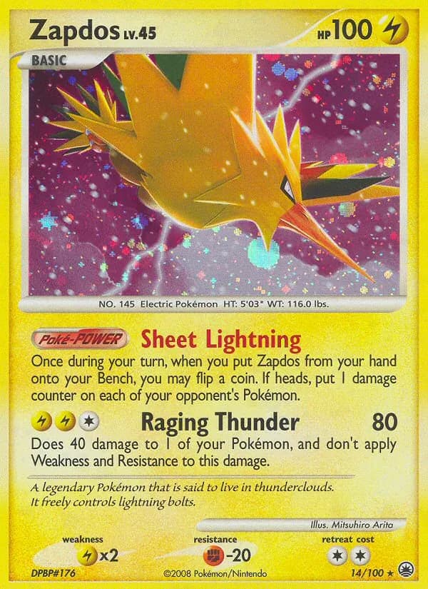 Zapdos card in English