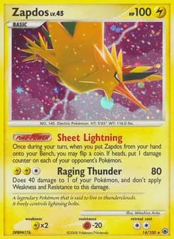 Zapdos card in English