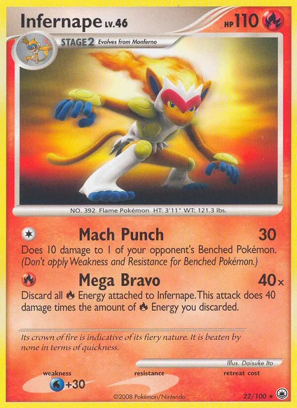 Infernape card in English