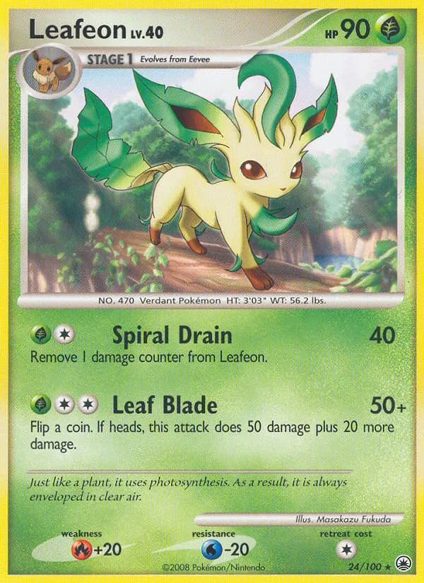 Leafeon card in English