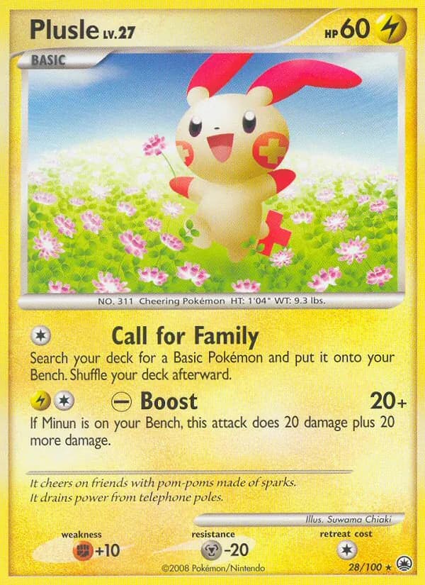 Plusle card in English