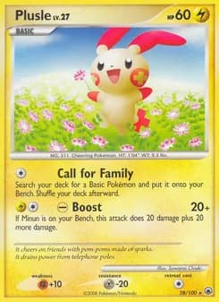 Plusle card in English