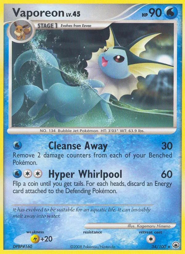 Vaporeon card in English