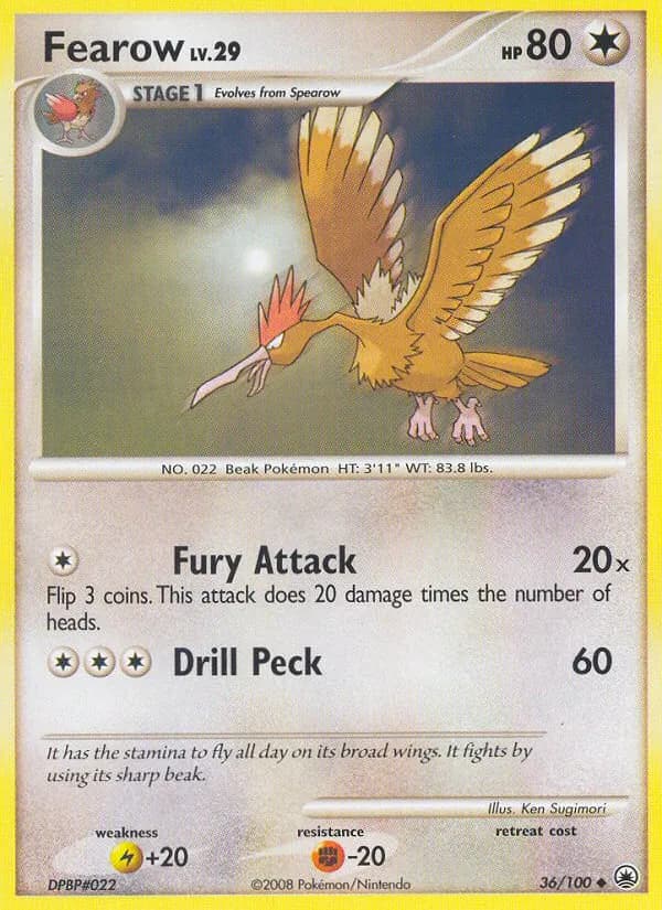 Fearow card in English