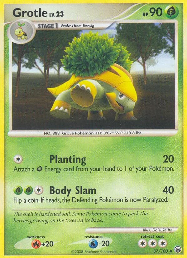 Grotle card in English