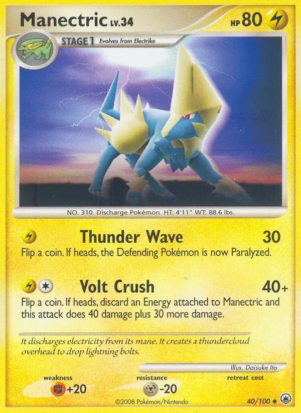 Manectric card in English