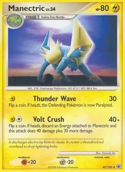 Manectric card in English