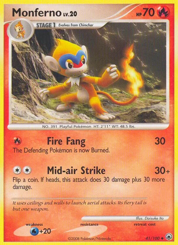 Monferno card in English