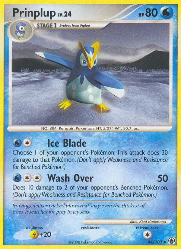 Prinplup card in English