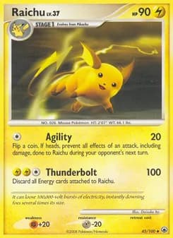 Raichu card in English