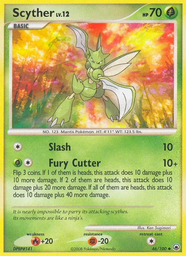 Scyther card in English